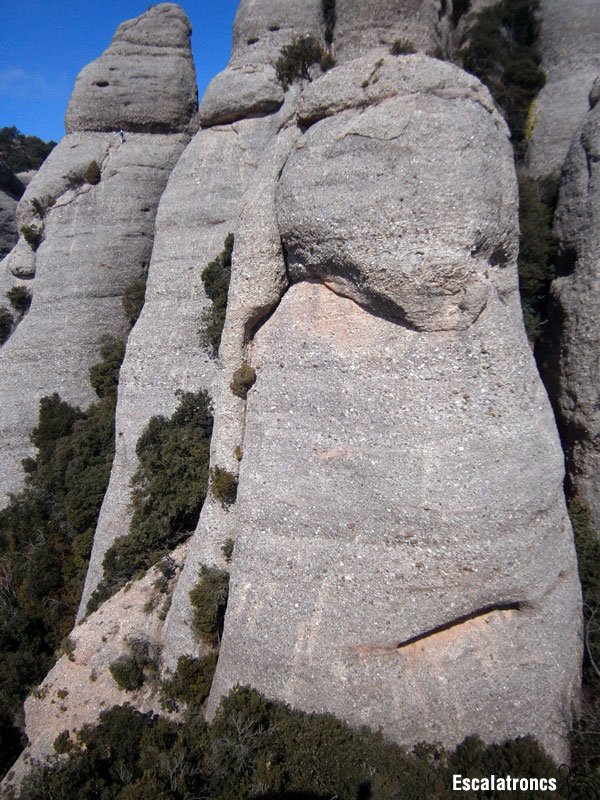 Des del cim de l'Esquelet tenim una perspectiva immillorable de la Xemeneia del Pingüí